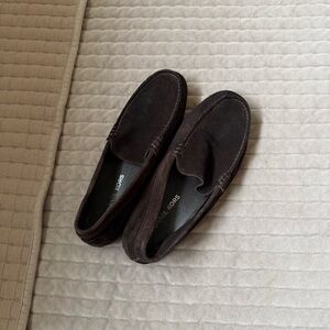 Michael Kors Dark Brown Suede Loafers